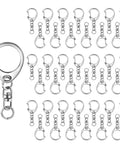 Pack Of Fifty Silver Lobster Claw Clasp Keys With Swivel Snap Hooks And Mini Jump Rings For Keychain Clips Lanyards And Diy Craft Projects That Are Solid Rust Proof And Straight Up Dead Easy To Use For Fresh Everyday Carry.