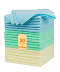 Stack of Edgeless Microfiber Towels 20 Pack For Car Detailing And Home Cleaning 12 By 12 Inch No Fuss Reusable Lint Free