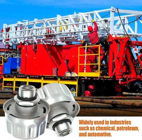 3/8 Inch Npt Breather Cap With 40 Micron Beast Mode Filtration For Hydraulic Tanks And Gearbox Coolant Reservoirs, durable silver design.