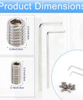 Heavy Duty Refrigerator Freezer Door Handle Screws With Mounting Wrench Zinc Alloy Replacement hardware dimensions and tools.