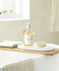 Natural Diatomite Water Absorbing Stone Tray Set Of Two Quick Drying Countertop Catcher For Kitchen Sink And Bathroom Vanity Total Drip Catcher Soap Holder Mat with soap and sponge.