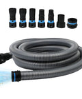 Workhorse 20 Foot Wet Dry Shop Vac Hose With 6 Adapters For Universal Dust Collection Rigid Vacuum Hose For Woodworking Tools