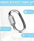 10 Pack 1.5 Inch 304 Stainless Steel Quick Links Locking Carabiner Chain Repair Links 175 Lbs Capacity strong and corrosion-resistant
