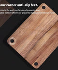 Heavy Duty Wooden Espresso Tamper Station Holder Fits 51mm To 58mm Portafilters with anti-slip feet for stability.