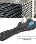 Pro Grade Ultrasonic Thickness Gauge Probe For Metal Testing With Auto Calibration Smart Sensor Wide Measuring Range Transducer Tester Replacement Probe For Precise Non Destructive Evaluation next to stacked metal tubes