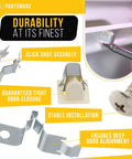 Dryer Door Latch Kit Easy Install Replacement 3 Piece For Whirlpool Maytag AP3094183 696144 690081 PS334230 diagram