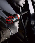 Using 90 Ft-Lbs Cordless 12V Max Mini Impact Wrench With Built-In LED Work Light 3/8 Inch Alloy Steel Head on car door