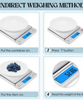 Two Pack Digital Gram Scale 500g Capacity With 0.01g Readability used for indirect weighing method with LCD display
