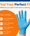 Blue glove from Medical Nitrile Exam Gloves Latex Free Powder Free Food Safe For Cooking And Food Prep Disposable 3.5 Mil Thickness