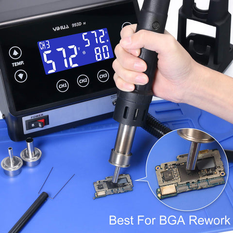 Powerful 1000W Touch Screen Rework Station With Rapid Heating 212F To 932F Range 500C Maximum for precise solder rework