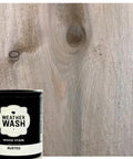 Legit Rusted Aging Wood Stain Delivers Hella Authentic Weathered Brown And Gray Patina on weathered wood grain and stain can.