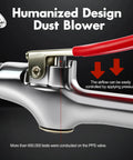 Pro Grade High Volume Air Blow Gun With Aluminum Guard For Quick Dust Blow Off And Debris Cleanup, heavy duty construction close-up