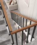 Bulletproof Outdoor Step Side Mounted Railings Featuring Tough As Nails Wrought Iron Garden Guardrail Posts For Secure Deck Balusters and sleek modern stairway columns.