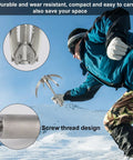 Folding Four Claw Grappling Hook Built Tough Stainless Steel For Outdoor Camping And Hiking With Heavy Duty Grip Snow