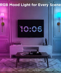 No Wiring Headaches Premium Gold Wall Sconces Set Of Two Battery Operated Cordless Light Fixtures With E26 Socket And Rechargeable Bulbs Sleek Modern Room Decor And Quick Install in stylish living room setting.