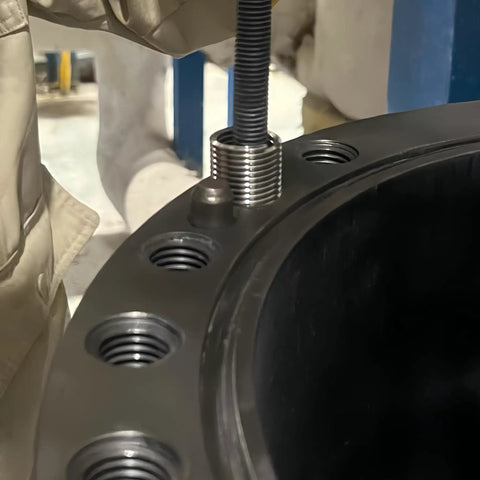 M8 Metric Thread Inserts Built Different 304 Stainless Steel Helicoil Wire Screw Replacement Coil Set being installed in a gearbox.