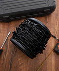 Heavy Duty Three Millimeter Metal Hanging Chain Fifty Foot Length With Organizer Spool Ideal For Hanging Plants Baskets