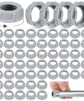 50 Pcs One Half Inch Plastic Insulating Threaded Electrical Bushings For EMT Rigid Or IMC Conduit Fittings DIY Friendly Install Wire Protection Durable Cable Shielding, 1/2 in gray bushings on conduit