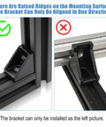 Correct and incorrect installation of 30 Set 2020 Aluminum Extrusion Corner Bracket Kit With 60 T Slot Nuts And 60 M5 Screws And 60 Washers