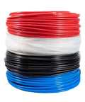 Rugged Nylon Polyamide Pneumatic Air Hose Tube For Compressors 10 Meters Black Flexible 9mm ID 12mm OD High Pressure Leak Proof For Garages Shops Repair Cars Daily Gear No Fail Job Rock Solid Works Like A Charm No Kinks Ever coiled red, white, black and blue hose rolls