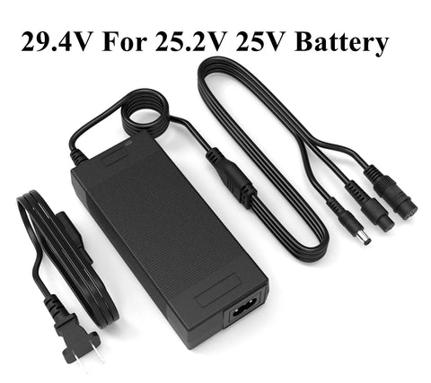 3 In 1 29.4V 2A Electric Scooter Charger Replacement For 25.2V Lithium Scooters And E Bikes With Multiple Plug Types