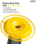Top view of Outdoor Finch Feeder for Nyjer Seed Tube with Metal Mesh 13 Inch Length Weatherproof Roof and Tray 2 lb Capacity