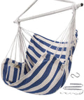 Heavy Duty Outdoor Hammock Chair Swing with Steel Spreader Bar and Anti Slip Rings 500 Pound Capacity