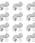 12 Pack 8 Inch Flex Aluminum Ducting 25 Feet Non Insulated Dryer Vent Hose For Heating Cooling And Ventilation, silver with clamps