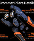 Details of All In One Grommets Tool Kit With Half Inch Grommets And Carrying Case Eyelet Punch Pliers Set And Precision Dies