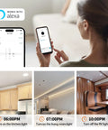Smart 12V To 24V Dimmer Switch With Remote And Alexa Voice Control For LED Strip Lights RV Interior Fixtures shown in user interface with lighting control options.
