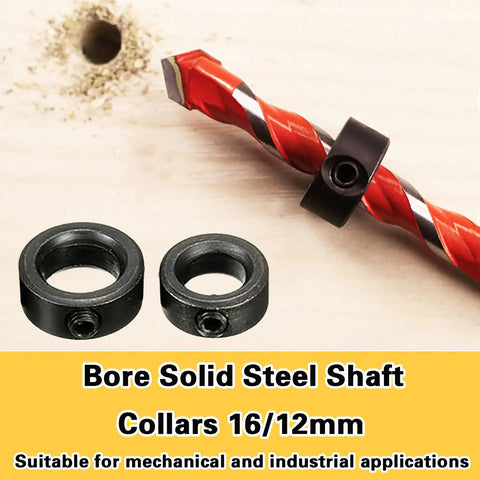 8 Pack 5/8 Inch Bore Solid Steel Shaft Collars With Zinc Plated Coating Built For The Jobsite And Heavy Duty Machinery Durable Shaft Clamps With Mixed 16mm And 12mm Sizes For Precise Drilling Fixtures