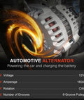 160A 12V High Output Alternator for 2.4L Chrysler 200 2015 2017 Fiat 500X 2016 2018 Jeep Cherokee Compass Renegade 2014 2018 and Ram ProMaster City 2015 2022 Replaces 56029624AB 56029624AC A002TX3581ZE A2TX3581ZE installed view