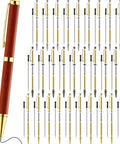 Slimline Pen Kit Set 30 Wood Turning Twist Pen Kits displayed with gold and silver components and a wooden pen