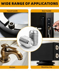 540 Piece Stainless Steel Pro Grade Set Screw Kit With Allen Hex Socket Grub Screws And Wrench All In One Includes M2 M3 M4 M5 M6 M8 for Door Handles Locks Electronics and Bathroom Fixtures shown in application