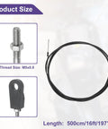 Universal Marine Boat Throttle Shift Control Cable 16 Feet 500cm 33C with threading detail and fastening head
