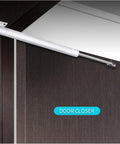 Heavy Duty Automatic Door Closer With Aluminum Alloy Body, Smooth Soft Closing, Gas Spring mounted on wooden door