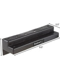 Wall mount rack for Everyday 18 Piece Screwdriver Set with Magnetic Tips, showing dimensions for precision work storage solution.