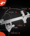Rear left power window regulator with motor for Chevy Trailblazer, GMC Envoy, Buick Rainier, Isuzu, Saab, Oldsmobile rear left driver side