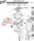 Diagram of M18 Packout Vacuum 0970-20 parts, highlighting Hose Assembly For 0970-20 Packout Vacuum M18 Compatible 14-37-0016