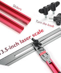 Dead On Adjustable Stair Tread Template Tool Hella Durable Aluminum Stair Scribe For Spot On Riser Measurements No Sweat Woodworking Layout Setup And Precise Fit with 13.5-inch laser scale and adjustable sliders.
