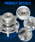 2 Pack Rear Wheel Hub And Bearing Assembly For Hyundai Elantra 2011 To 2016 Elantra Coupe 2013 To 2014 Elantra GT 2013 To 2017 Veloster 2012 To 2017 And Kia Forte Forte Koup Forte5 2014 To 2018 Pair Durable Beefed Up Replacement Bearings detailed view
