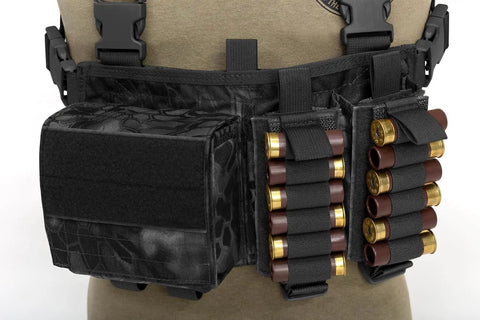 10 Pack 6 Round Buttstock Shell Holder For 12 Gauge Shotgun Shell Carrier Side Saddle With MOLLE Utility Pouch Hook And Loop