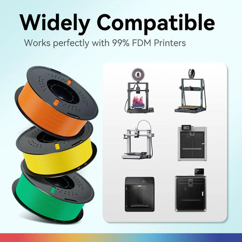 Top Shelf One Point Seven Five MM PLA 3D Printer Filament Ten KG Bundle Ten One KG Spools In Ten Vivid Shades Tangle Free Reels Dead On Point O Two MM Accuracy No Sweat Printing For Makers