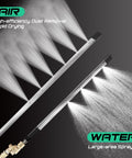 Dual Size Radiator Cleaning Wand Set 47 Inch And 24 Inch Stainless Steel 4500 PSI Radiator Cleaner showing air and water spray