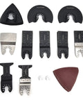 Versatile Oscillating Saw Blade Kit With Pro Grade High Carbon Steel Blades and sandpaper for woodworking and plastic cuts