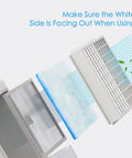 10 Pack Replacement Polyester Filters For Indoor Dryer Vents That Help Improve Home Air Quality And Extend Dryer Life, blue filter diagram