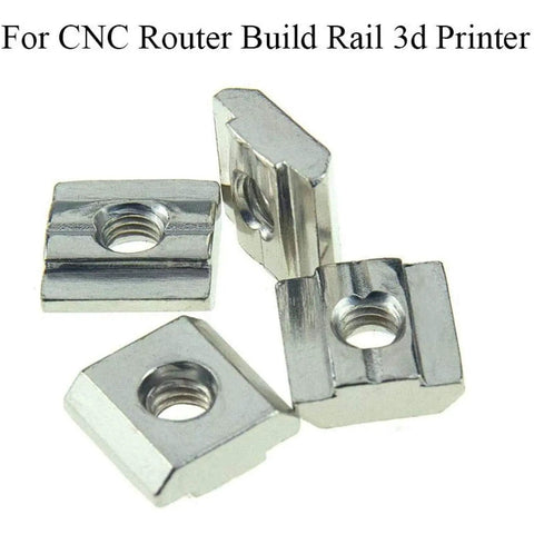 30 Pcs 3030 Series Sliding T Nuts M6 Thread For 8mm T Slot Aluminum Extrusion Profile Hammer Head Style Easy Slide