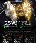 MagSafe Car Mount Charger With 25W Fast Wireless Power For iPhone 17 16 Series And 15 14 13 12 in fast charging display