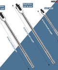 Beefy Three Piece Breaker Bar Set With Fifteen And Eighteen Inch Dual Drive One Half Inch And Three Eighth Inch Bars Plus A Ten Inch Short Bar, 360 Degree Rotating Phosphated Heads And Ergonomic Non Slip Knurled Handles.