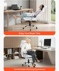 Reclining Office Chair With Footrest For Big And Tall Pros Oversize PU Leather Executive Chair With Lumbar Support in Workspace